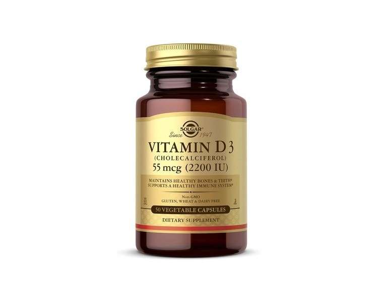 Solgar Vitamin D3 2200 IU Vegetable Capsules