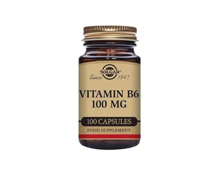 Solgar Vitamin B6 Vegetable Capsules 100mg 100 Count