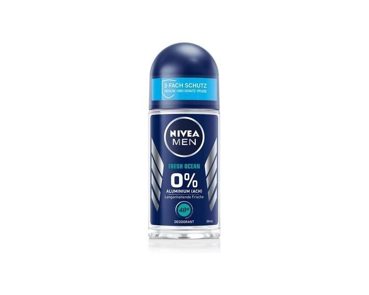 Nivea Men Fresh Ocean Deodorant Roll-On 50ml - New Formula