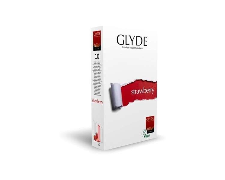 Glyde Ultra Strawberry 10 Pink Condoms - Pack of 10