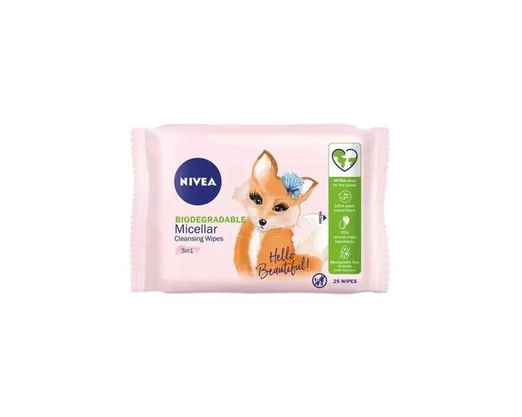 Nivea 3in1 Micellar cleansing skin wipes for all skin types 25pcs