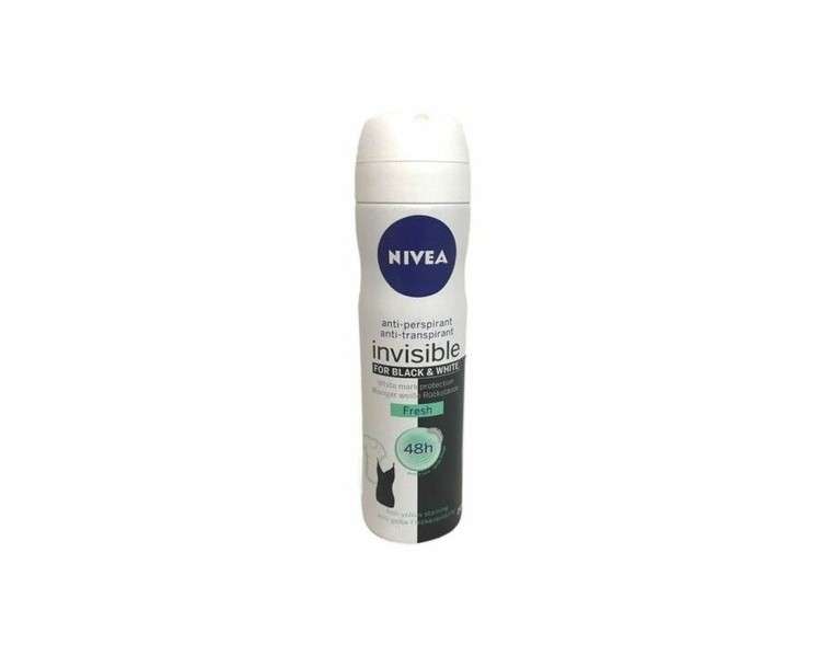 NIVEA Invisible Black & White Antiperspirant 48HR Fresh 150ml for Women