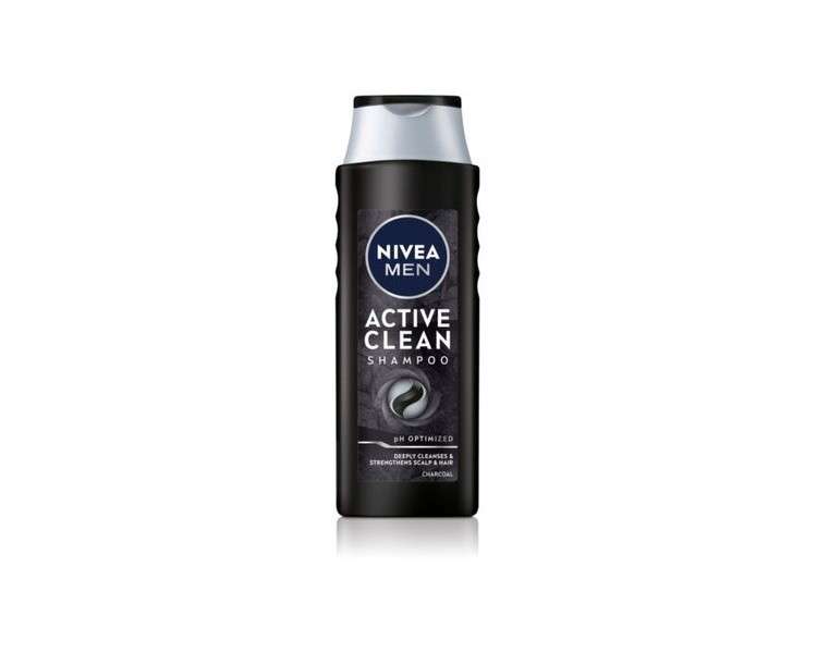 NIVEA MEN Active Clean Shampoo Cleanses Deeply and Strengthens Hair