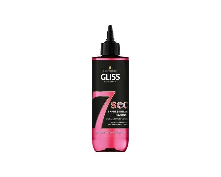 Schwarzkopf Gliss 7 Seconds Express Hair Repair Treatment Color Perfector 200ml