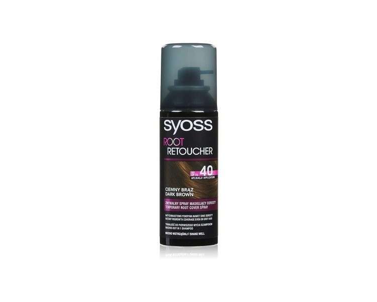 Syoss Root Retoucher Spray For Growths Dark Brown 120ml