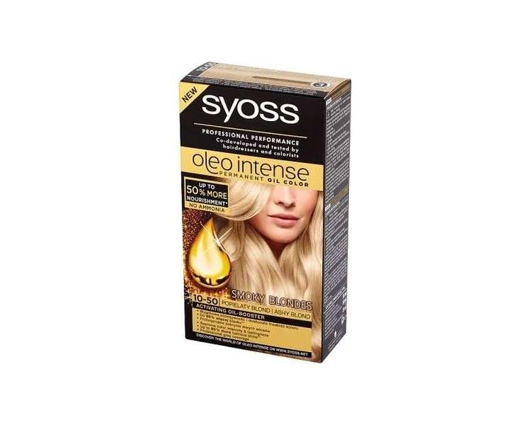 Syoss Oleo Intense Hair Dye 10.50 Ash Blonde 115ml