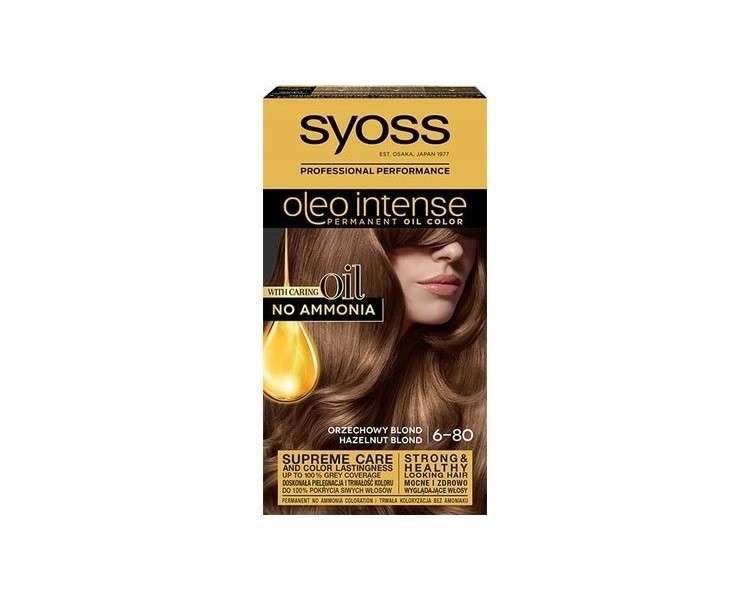 Syoss Oleo Intense Hair Dye 6.80 Walnut Blonde 115ml