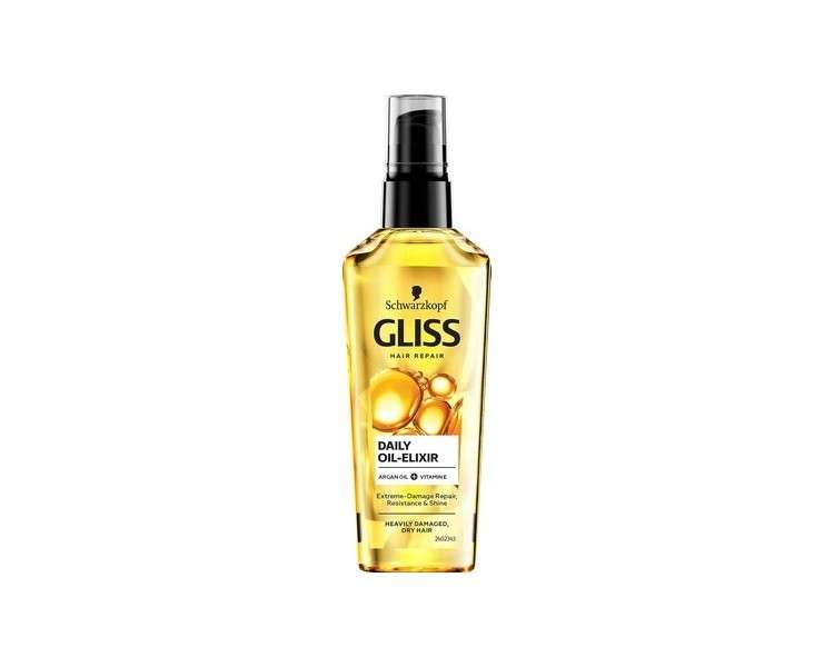 Schwarzkopf Gliss Daily Oil Elixir for Daily Use with Argan Oil and Vitamin E 75ml