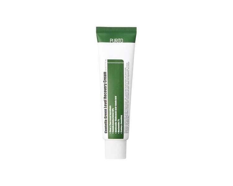 PURITO Centella Green Level Recovery Cream 50ml 1.7 fl.oz Cica Face Cream for Sensitive Skin Age Spots Skin Tone Firming Soothing