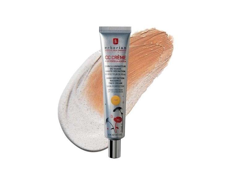 Erborian CC Cream with Centella Asiatica Lightweight Skin Perfector Tinted Moisturiser and Brightening Face Cream Fair Shade SPF 25 45ml