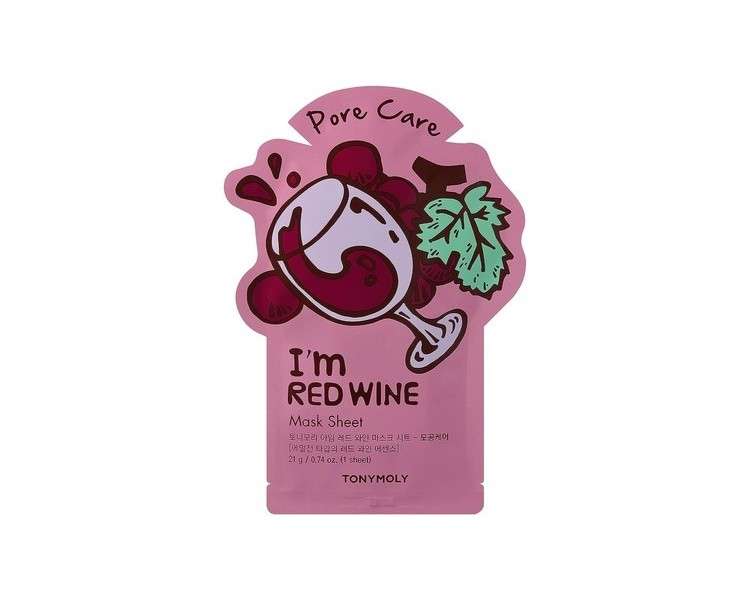 Tony Moly I'm Red Wine Pore Care Real Sheet Mask 21g