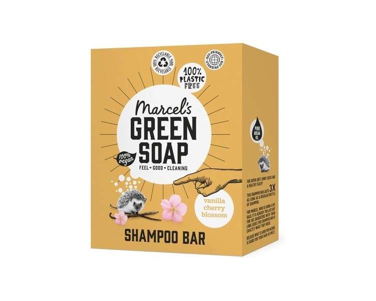 Marcel's Green Soap Shampoo Bar Vanilla & Cherryblossom 90g