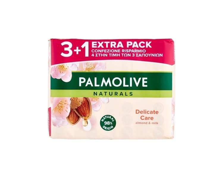 Palmolive Delicate Care Toiletry Soap with Almond Milk 360g - Pack of 4