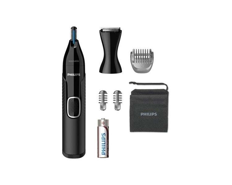 Philips Nose Hair Trimmer Series 5000 Waterproof with Precision Trimmer Black