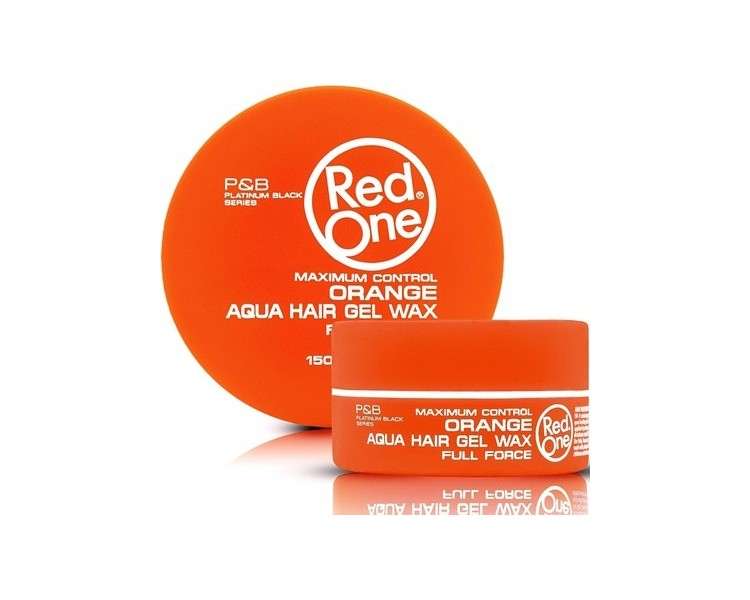 Red One Full Force Aqua Hair Gel Wax Orange 150ml