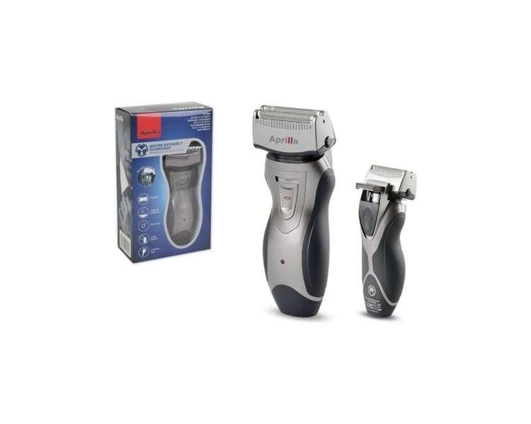 Aprilla Black Silver Rechargeable Electric Shaver