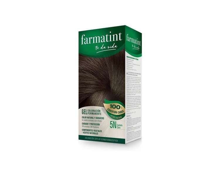 Farmatint Permanent Gel Hair Dye 155 5N Brown