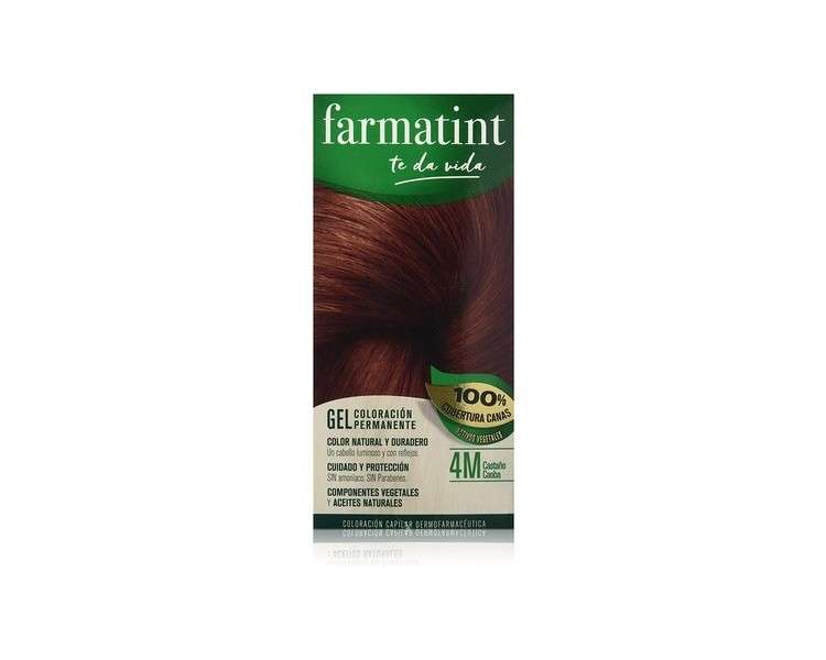 Farmatint 4M Chestnut Mahogany 130ml Permanent Ammonia-Free Hair Color