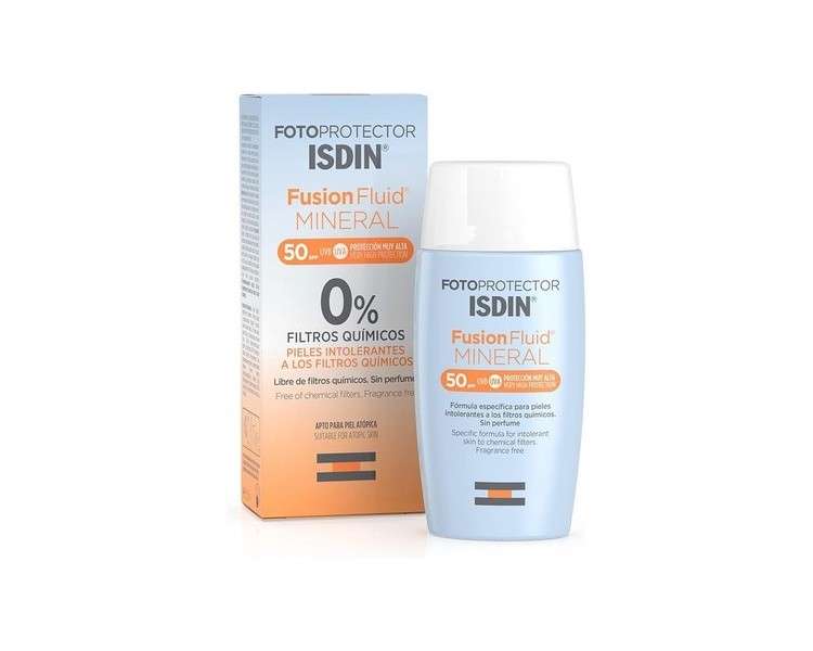 ISDIN Fusion Fluid Mineral SPF 50+ Facial Sun Cream 50ml