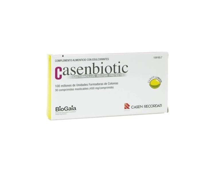 Casenbiotic 30 Chewable Tablets Lemon Flavor - Intestinal Flora, Colitis