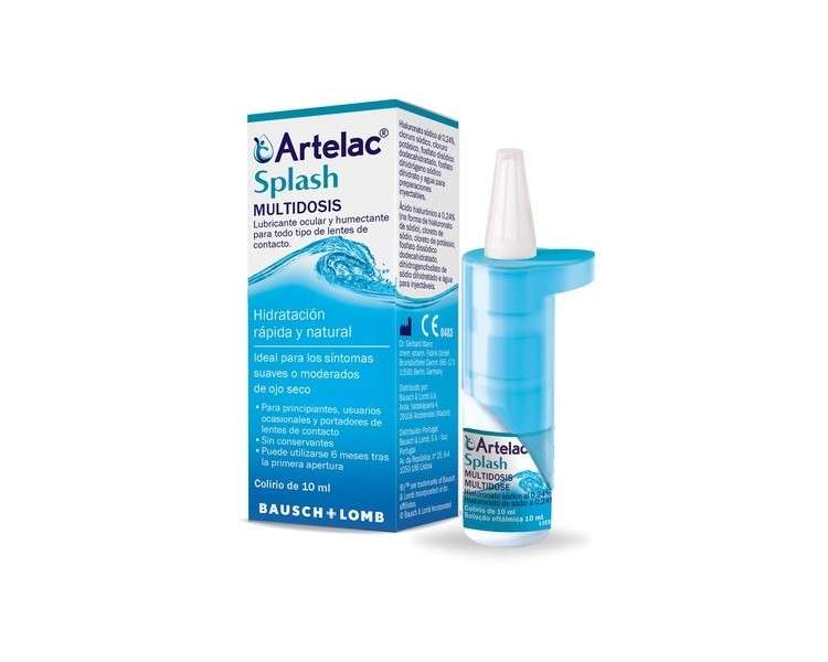 Artelac Splash Ophthalmic Solution 10ml Hyaluronic Acid Drops