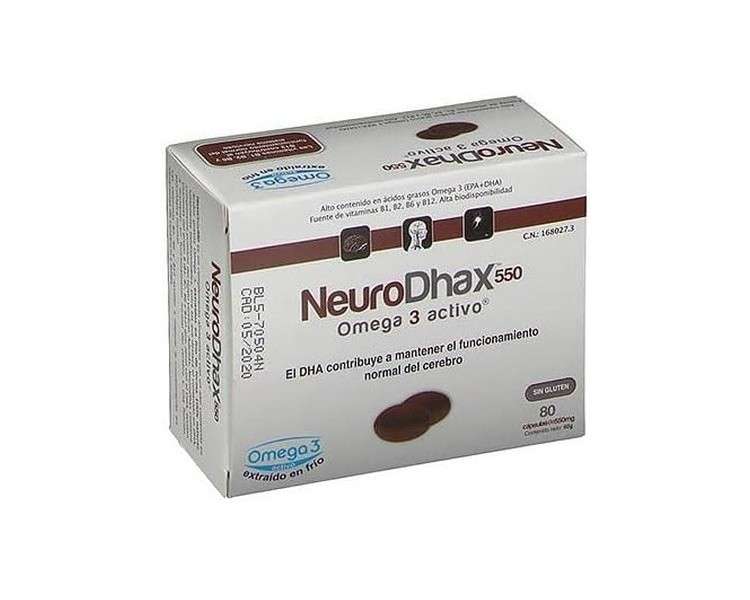 Epadhax Neurodhax Omega 3 550mg 80 Capsules