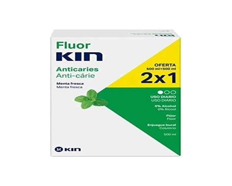 Parapharmacy Kin Fluorkin Mouthwash 500ml - Pack of 2