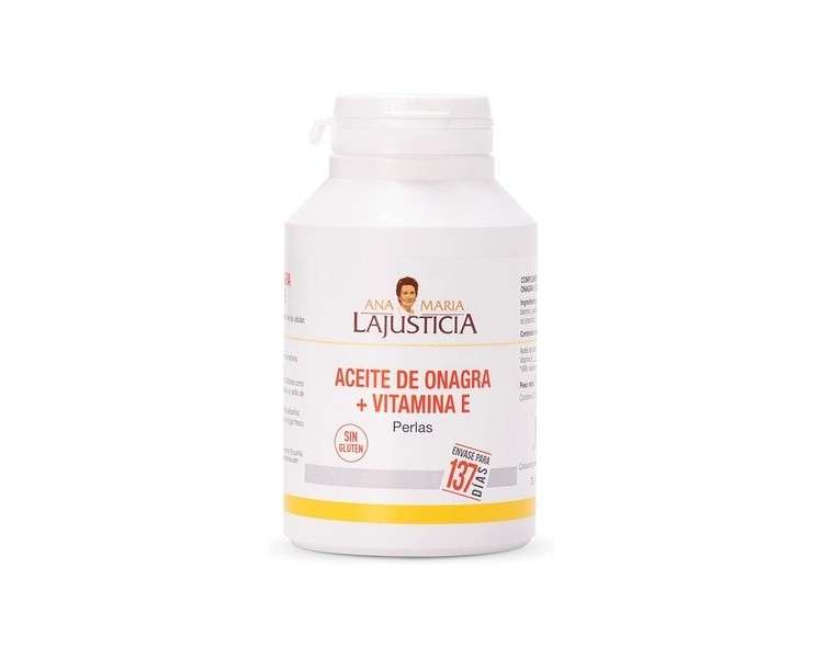 ANA MARIA LAJUSTICIA Evening Primrose Oil with Vitamin E 275 Soft Capsules 1000mg