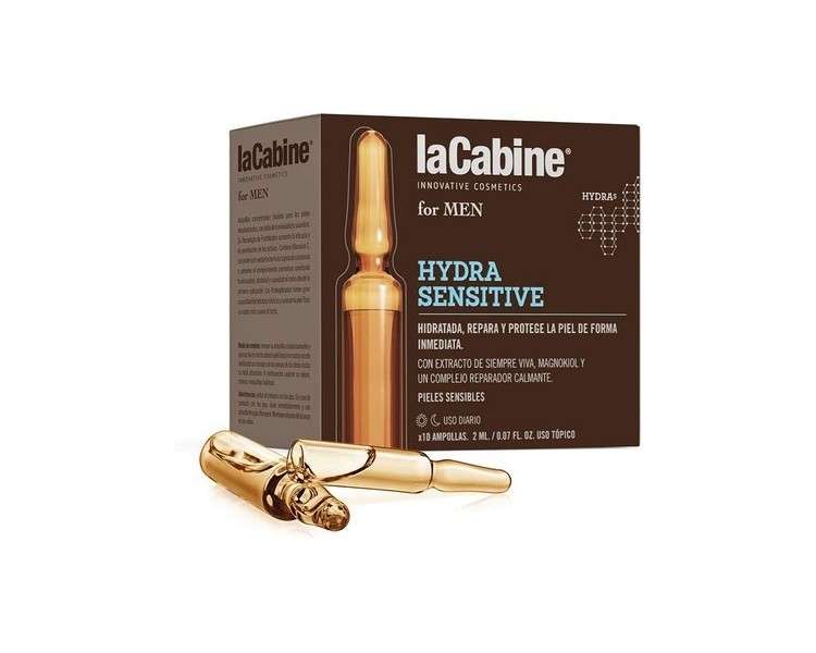 La Cabine Hydra Sensitive for Men 10 Ampoules of 2ml - Pack of 10