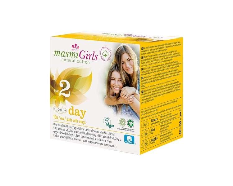 MASMI NATURAL COTTON Organic Sanitary Pads Ultra Tag Girls 2 64g