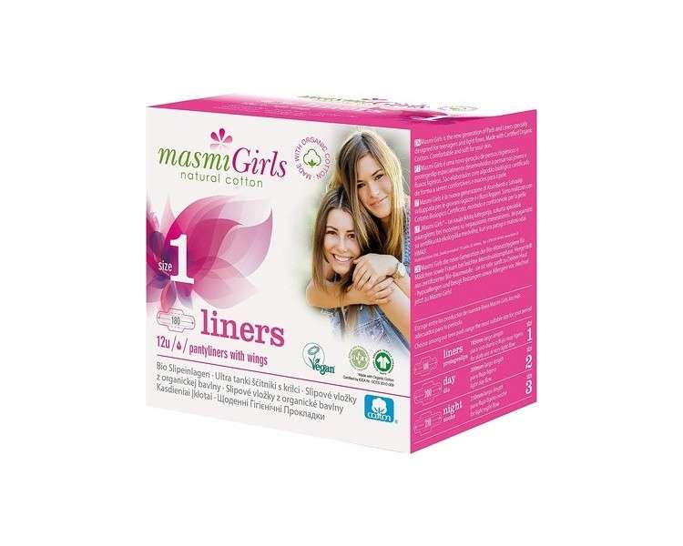 Masmi Natural Cotton Organic Panty Liners Girls 1 60g