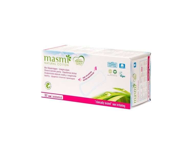 MASMI NATURAL COTTON Bio Classic Panty Liners 30 Pieces