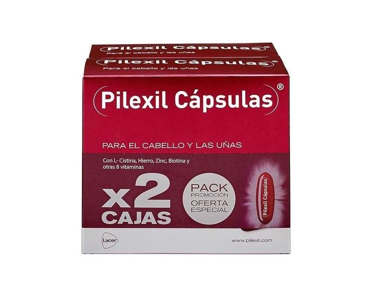 Parapharmacy PILEXIL Hair and Nail Capsules 100 Units - Pack of 2