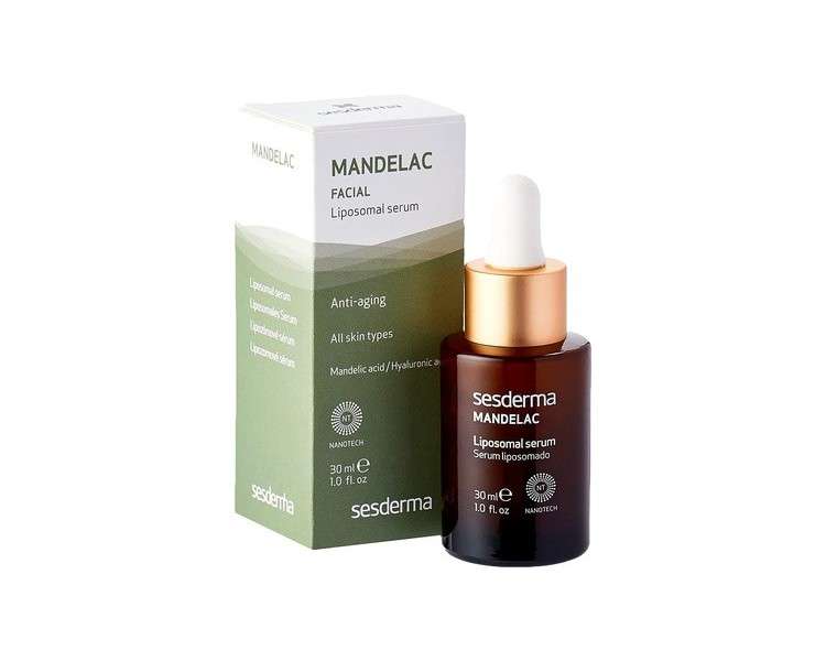 Sesderma Mandelac Liposomal Serum with Almond Acid for Sensitive and Acne-Prone Skin with Hyaluronic Acid for Mature Skin