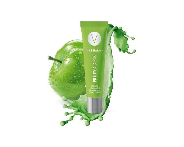 VOLUMAX Fruitgloss High Pigment Long-Lasting Lip Gloss Maximum Moisture Shine Comfort and Volume Green Apple 7.5ml