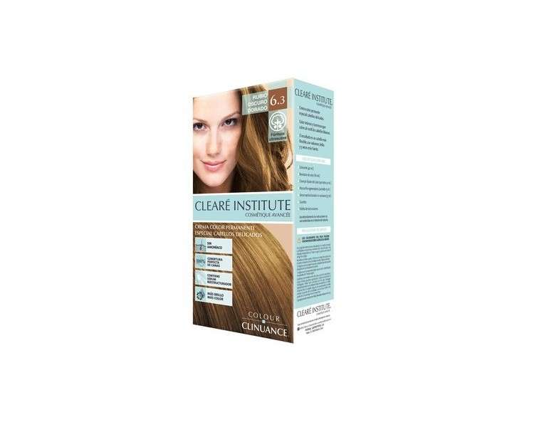 Colour Clinuance 6.3 Golden Dark Blonde Hair Dye for Sensitive Hair Permanent Color without Ammonia More Shine Intense Color 100% Coverage Dermatologically Tested