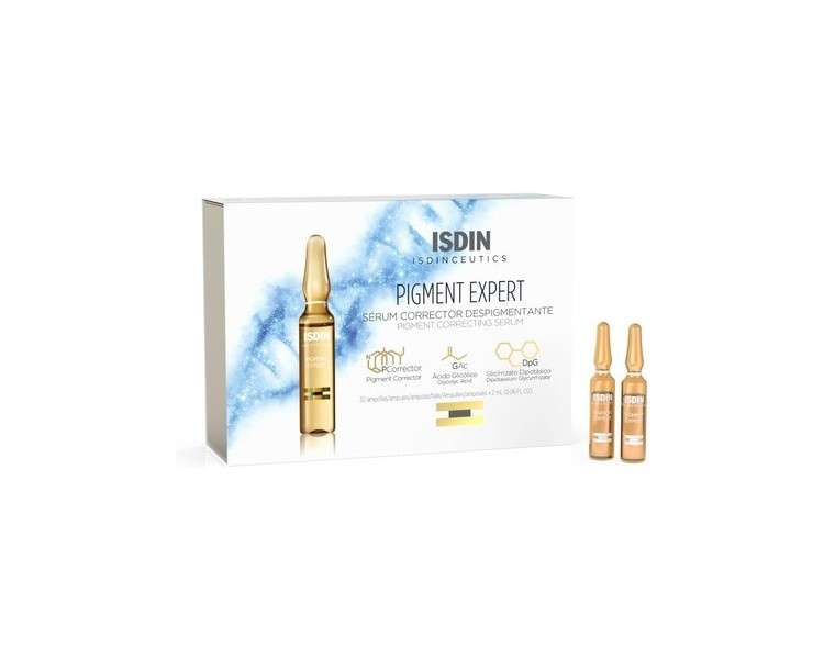 ISDIN Isdinceutics Pigment Expert Depigmenting Serum 10 Ampoules - Helps Prevent and Treat Pigmentation by Acting on Melanogenesis