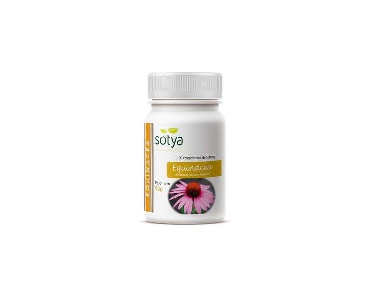 Echinacea Coneflower Sotya Extract Dietary Supplement 100 Capsules