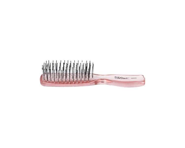 EUROSTIL Unisex Adult Detangling Small Transparent Pink Brush 1 Unit