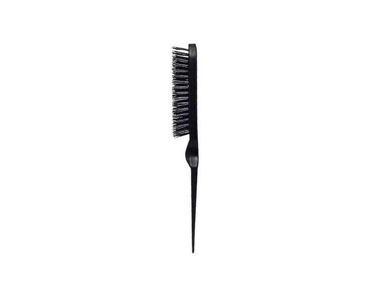 Eurostil Curved Crepe Brush with Wild Boar Bristles Black