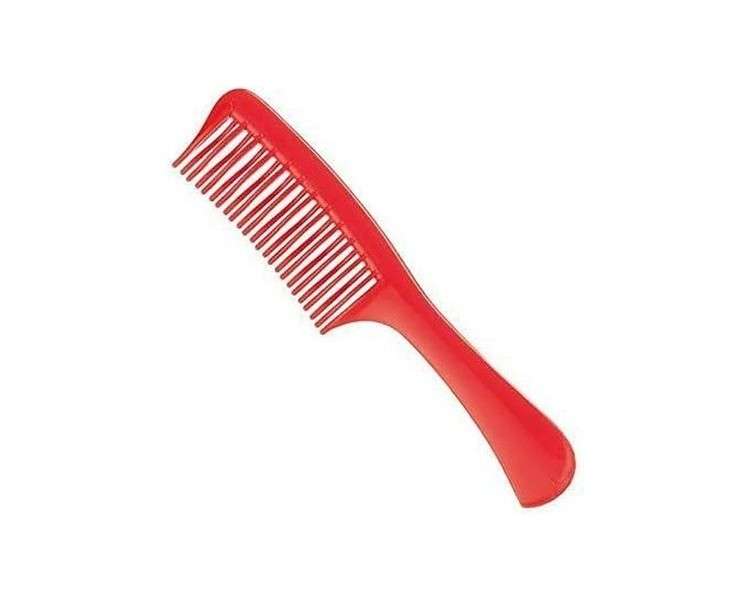 Eurostil Large Curved Tooth Comb 1 Unit Red