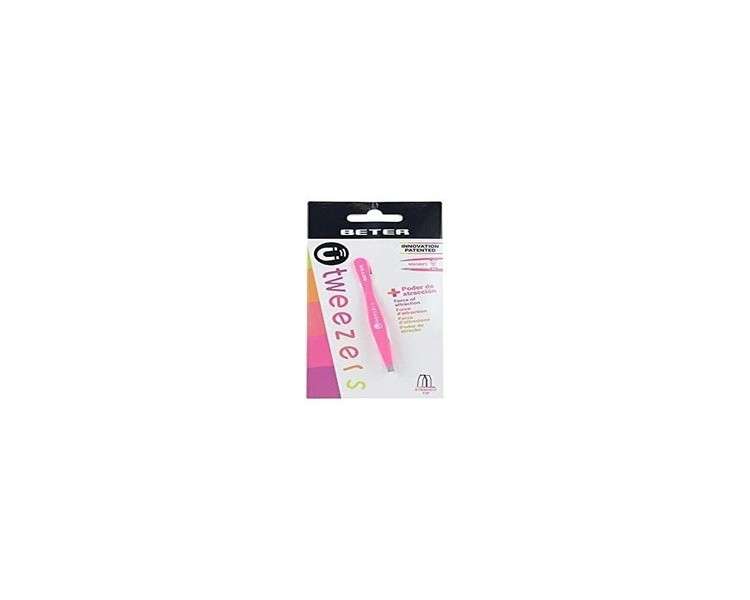 Beter Magnetic Straight Tip Pink Tweezers 1 Unit