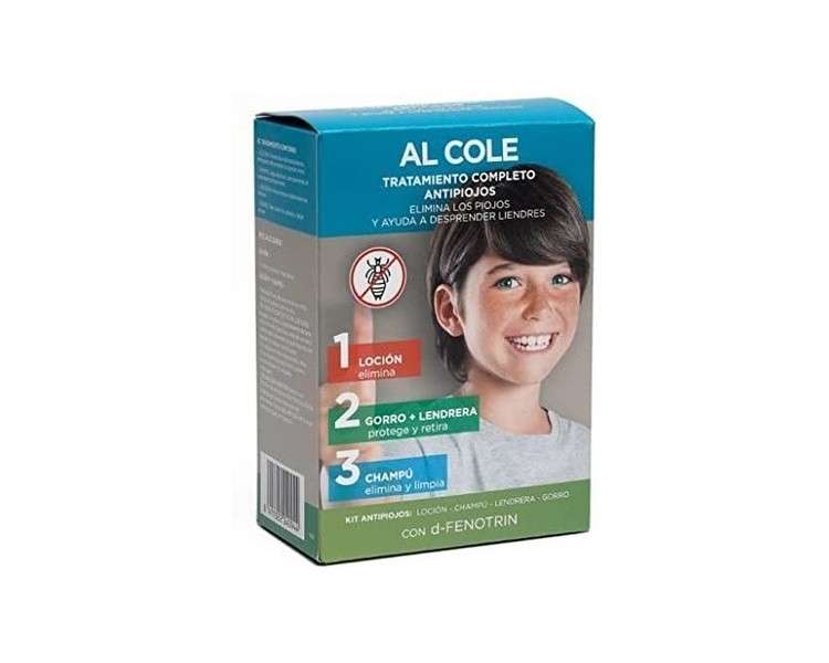 AL COLE Lice Lotion Pack Anti-200ml + Shampoo 200ml + Hat and Nit