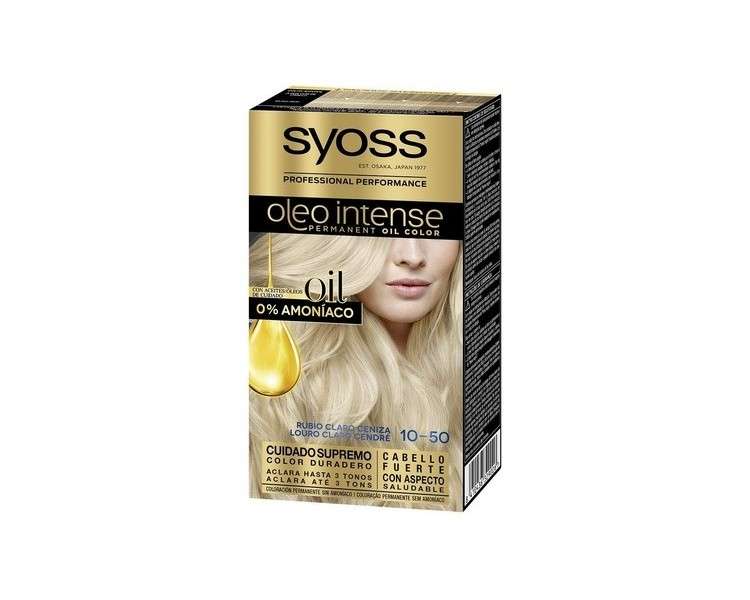 Syoss Oleo Intense Permanent Hair Color 10-50 Light Ash Blonde 50ml