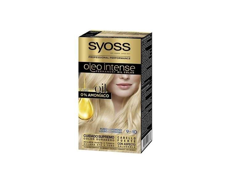 Syoss Oleo Intense Permanent Hair Color 9-10 Luminous Blonde 50ml