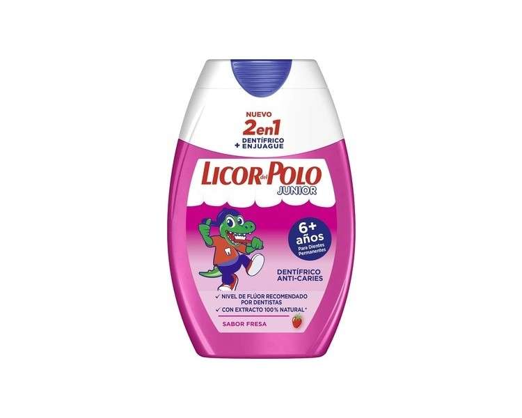 Licor del Polo 2-in-1 Junior Strawberry Flavored Toothpaste 75ml