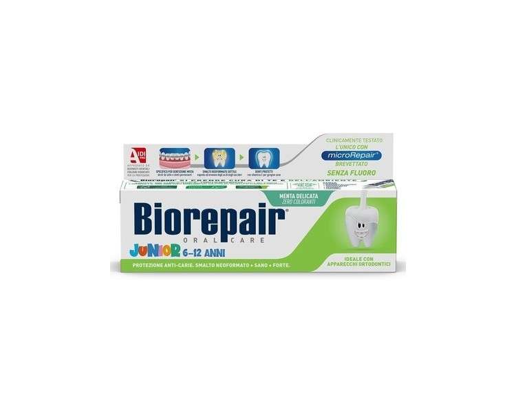 Biorepair Junior Oral Care Toothpaste Fluoride Free with Mint Extract 75ml