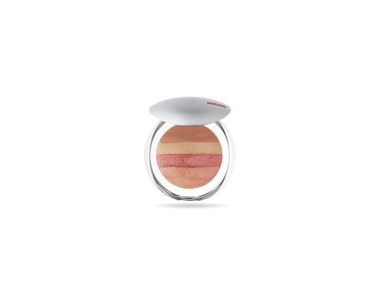 PUPA Milano Luminys Baked All Over Illuminating Blush Powder 4 Tone Compact 06 Coral Stripes 0.32 Oz