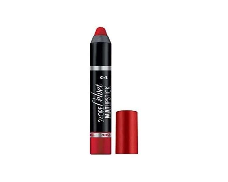 24 Hours Velvet Mat Pencil Lipstick N.04 Cherry