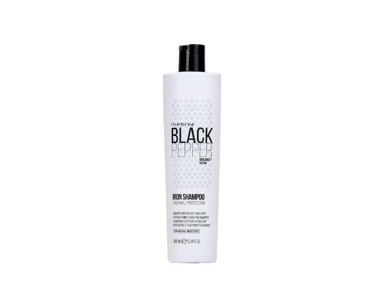 Inebrya Black Pepper Iron Shampoo Strengthens Moisturising Shampoo for Hair 300ml